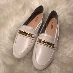Aldo white loafers